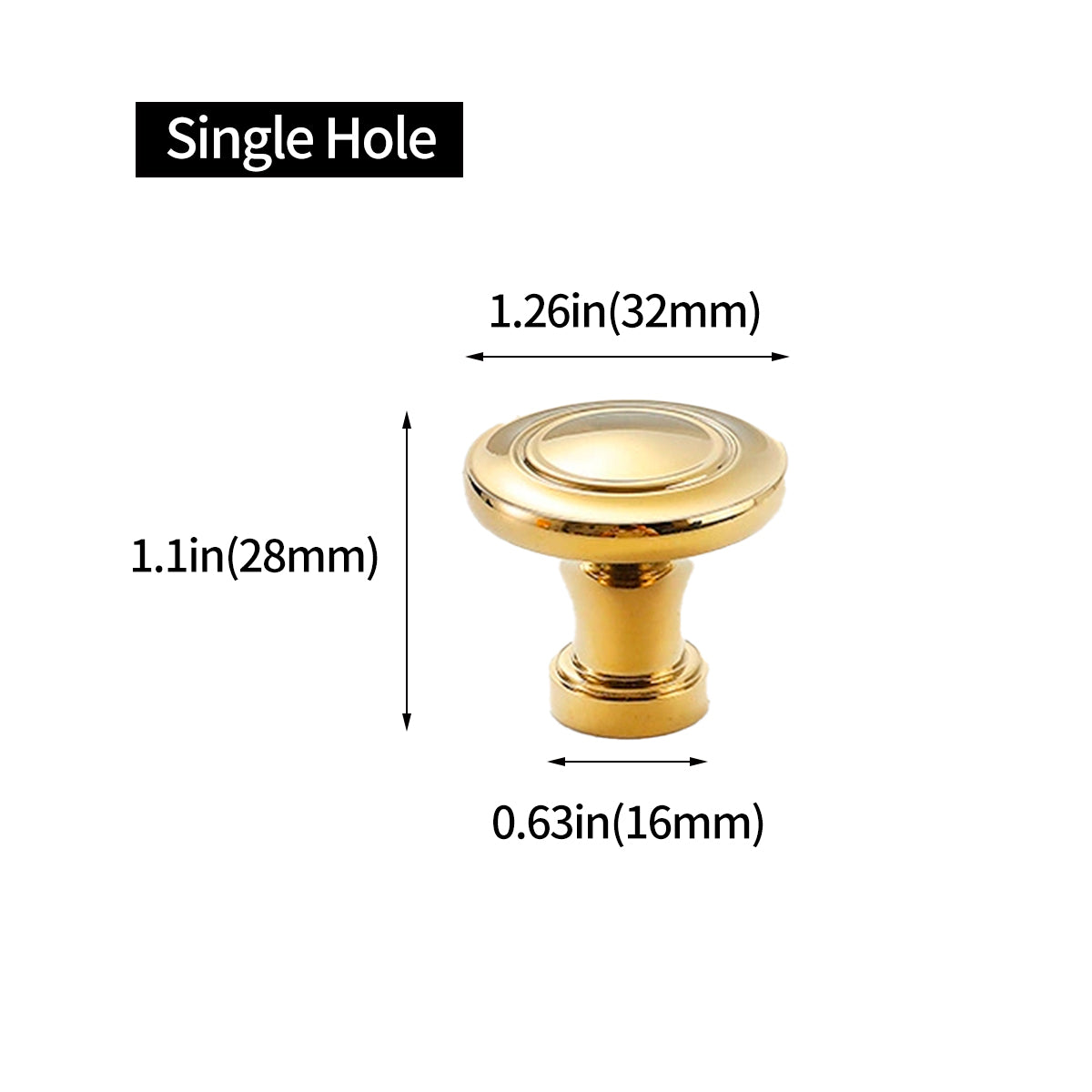 Brass Cabinet Handles with Vintage Gold Finish