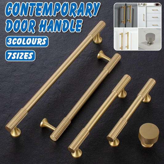 Vertical Grain Metal Cabinet Handles with Multiple Sizes