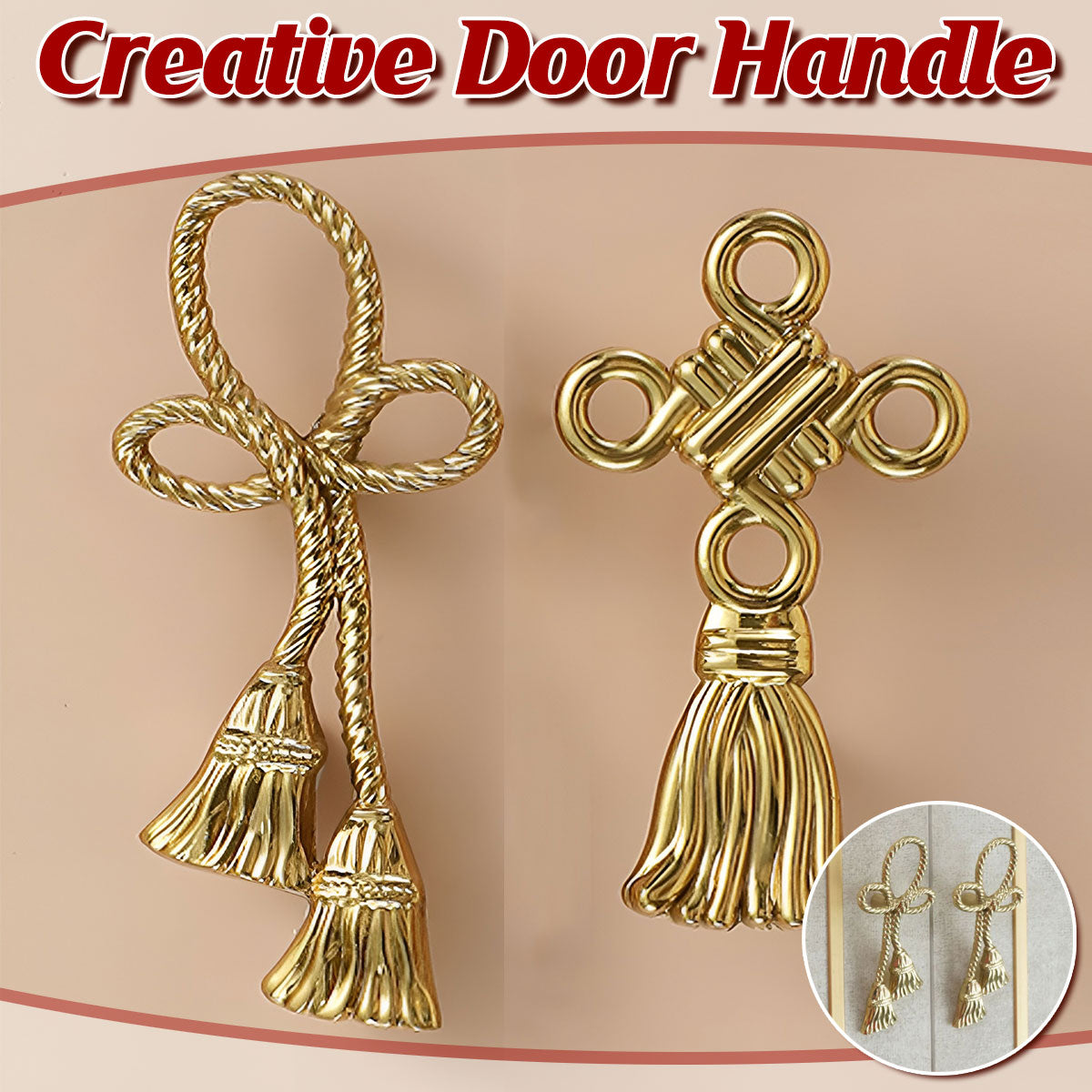 Chinese Knot Cabinet Handle in Electroplated Finish