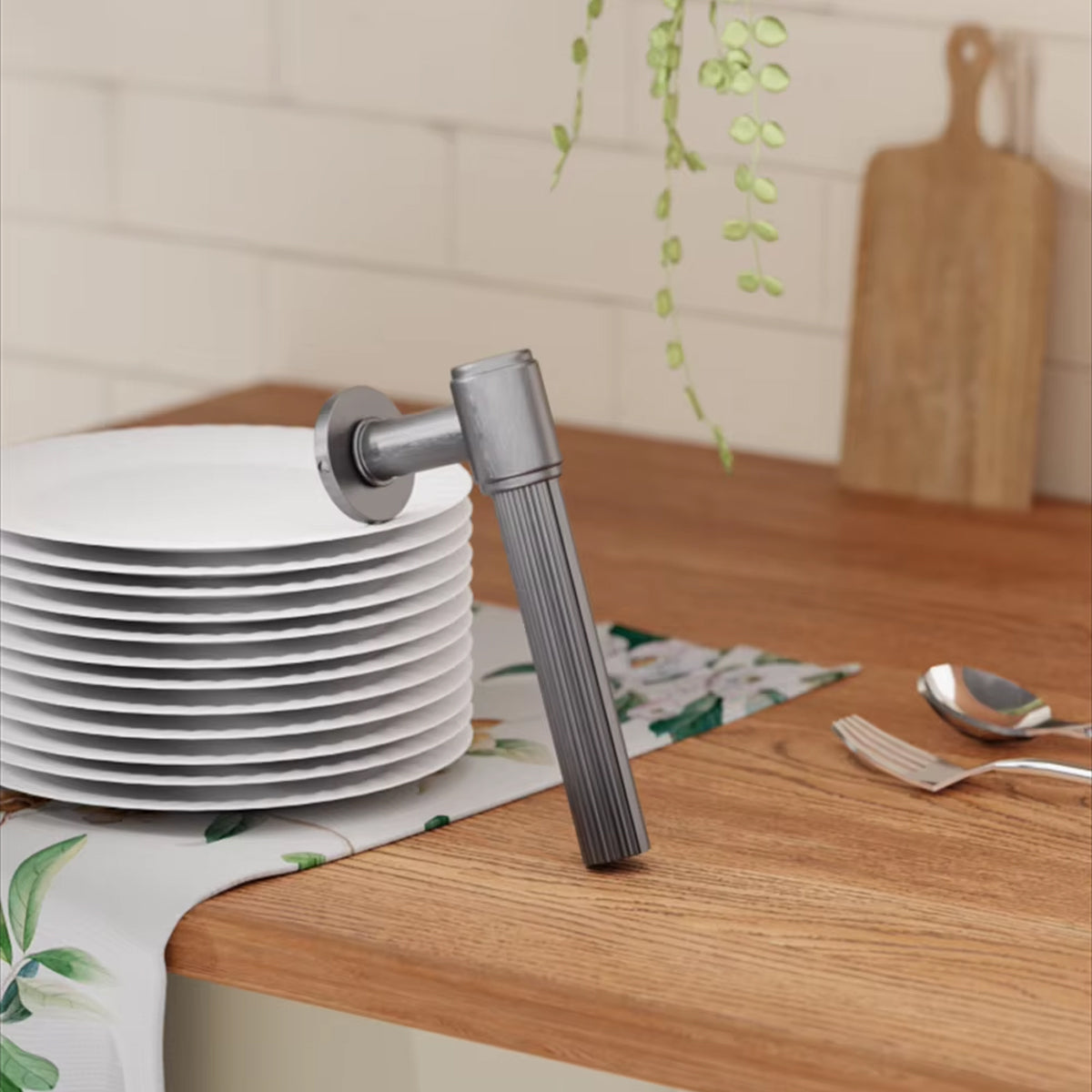 Interior Door Handle with Embossed Anti-Slip Grip