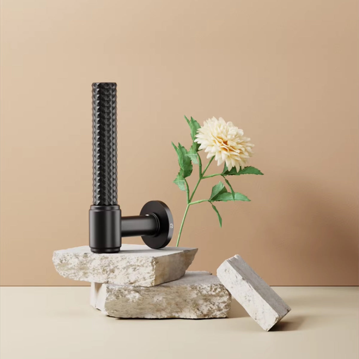 Knurled Interior Door Handle Set Zinc Alloy