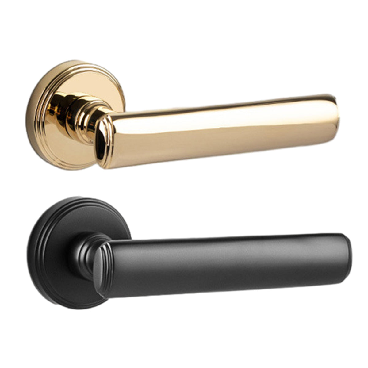 Brass Interior Door Handle Lock Set Privacy