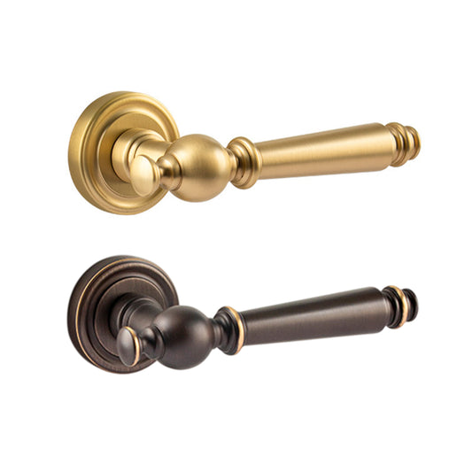 Brass Interior Door Handle American-Style Hand-Polished