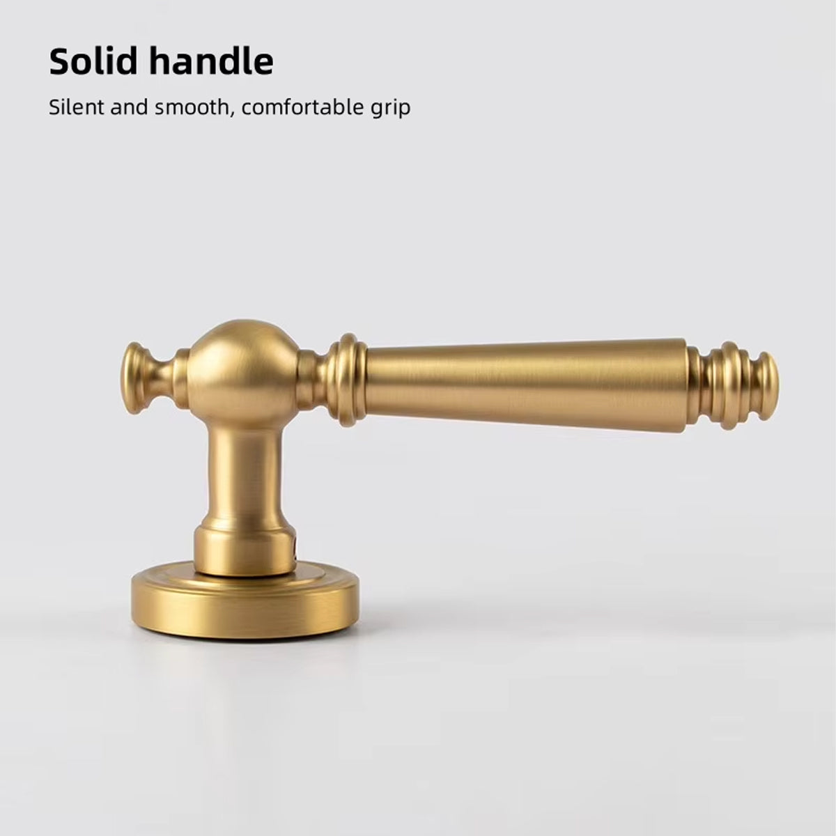 Brass Interior Door Handle American-Style Hand-Polished