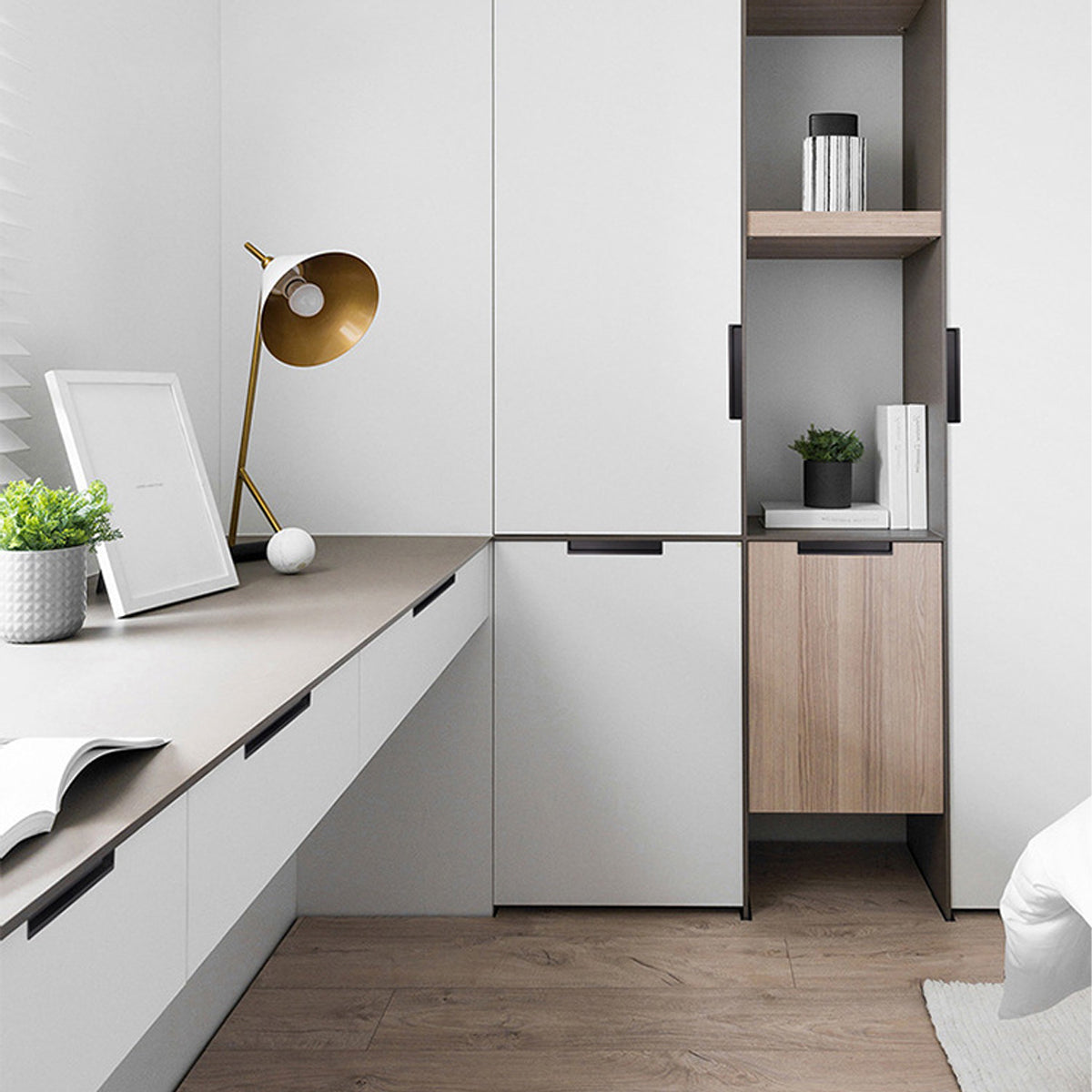 Recessed Cabinet Handle with Hidden Slot Pull