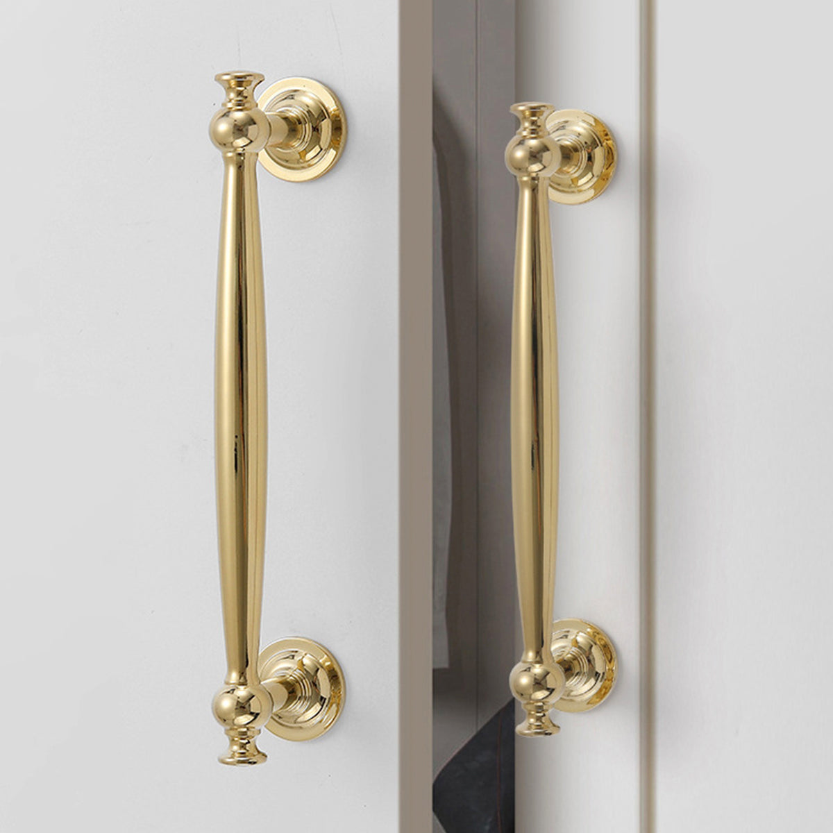 Brass Wardrobe Handle with Gold or Silver Finish