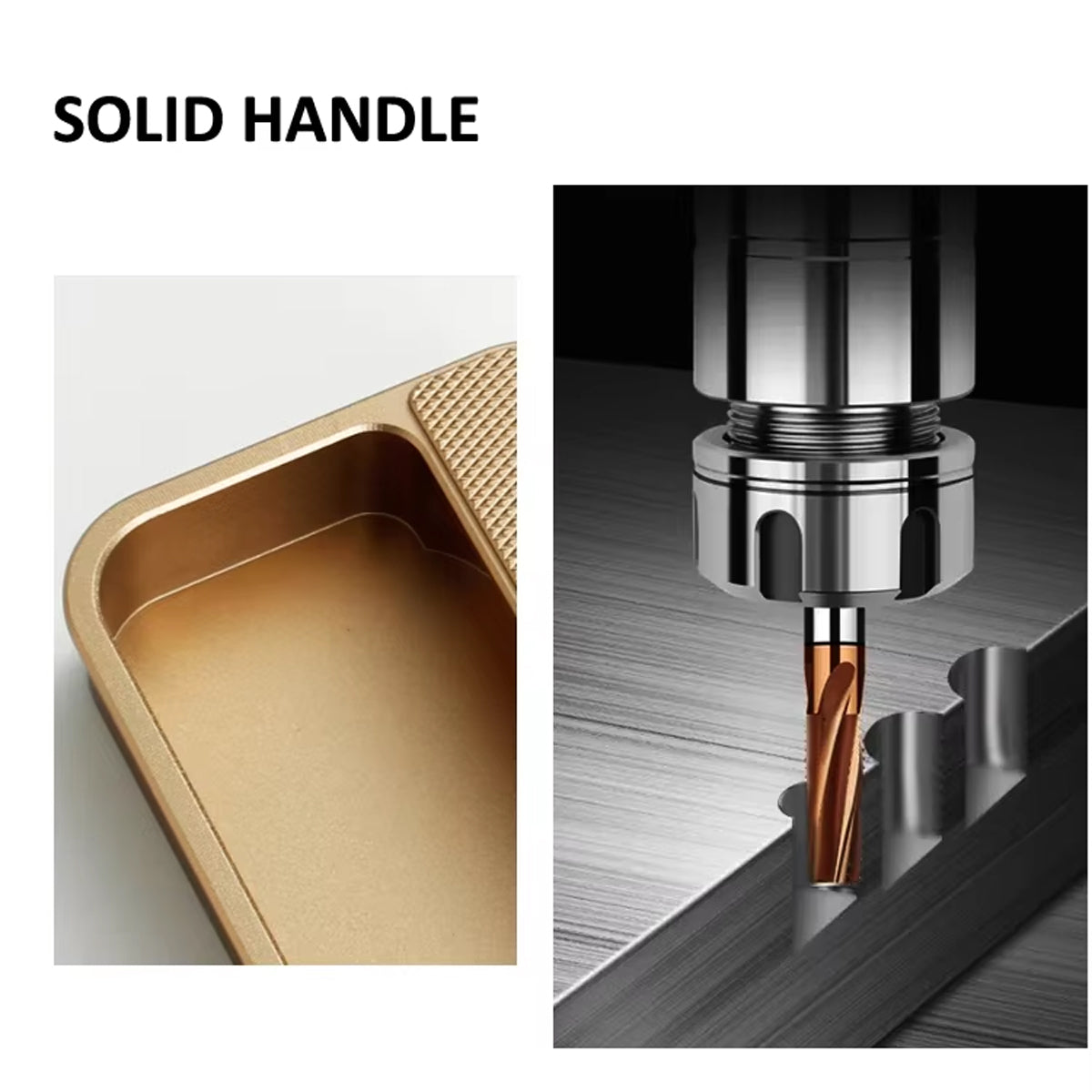 Recessed Cabinet Handle for Sliding Doors 3 Colours