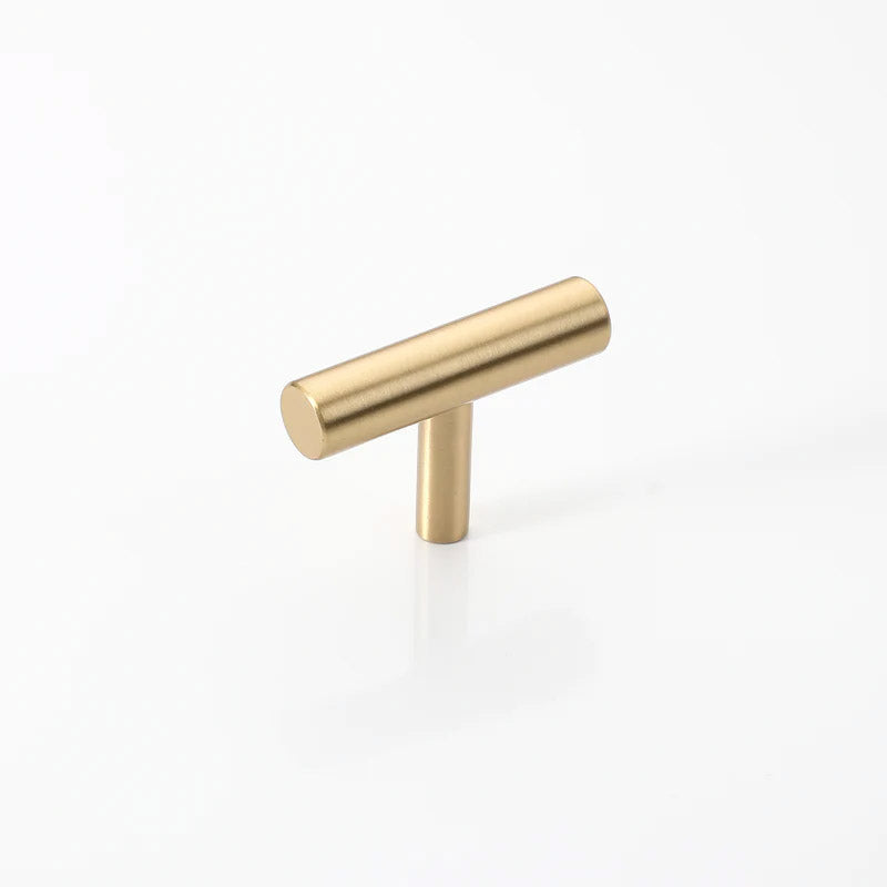 Solid Copper Cabinet Handle with Cylindrical Design