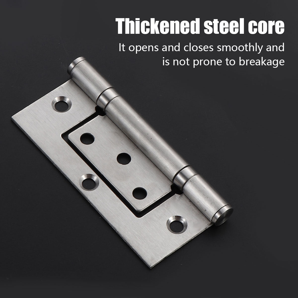 2 Pcs Stainless Steel Square Hinges Parent-Child Hinges for Folding Door