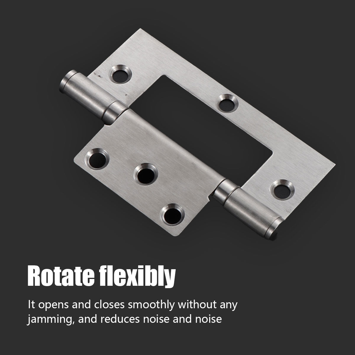 2 Pcs Stainless Steel Square Hinges Parent-Child Hinges for Folding Door