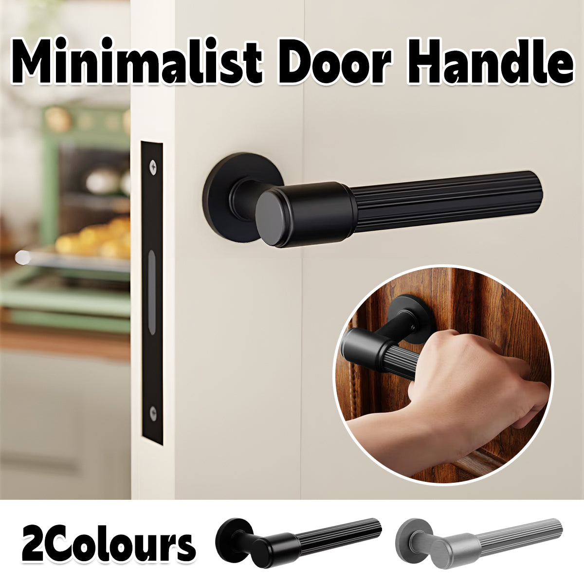Interior Door Handle with Embossed Anti-Slip Grip