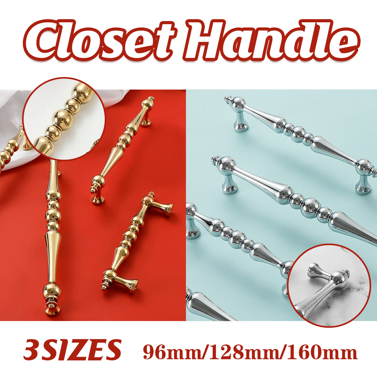 Solid Brass Cabinet Handle for Wardrobes And Drawers