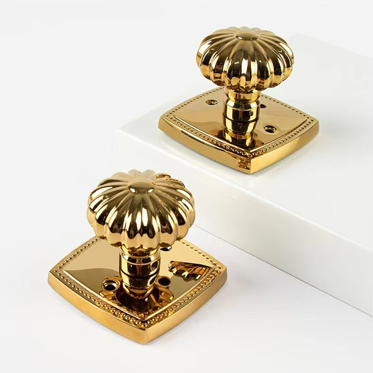 Pumpkin Brass Interior Door Lock with Silent Ring Design