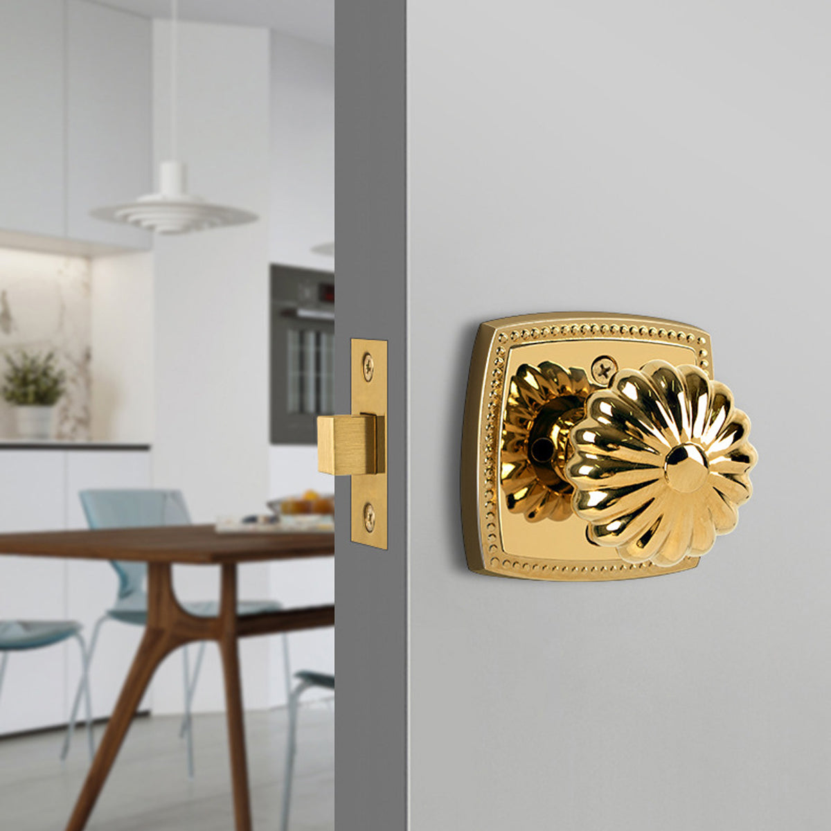 Pumpkin Brass Interior Door Lock with Silent Ring Design