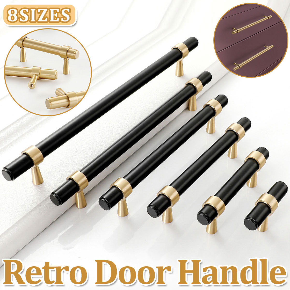 Pure Copper Cabinet Handles with Brushed Finish