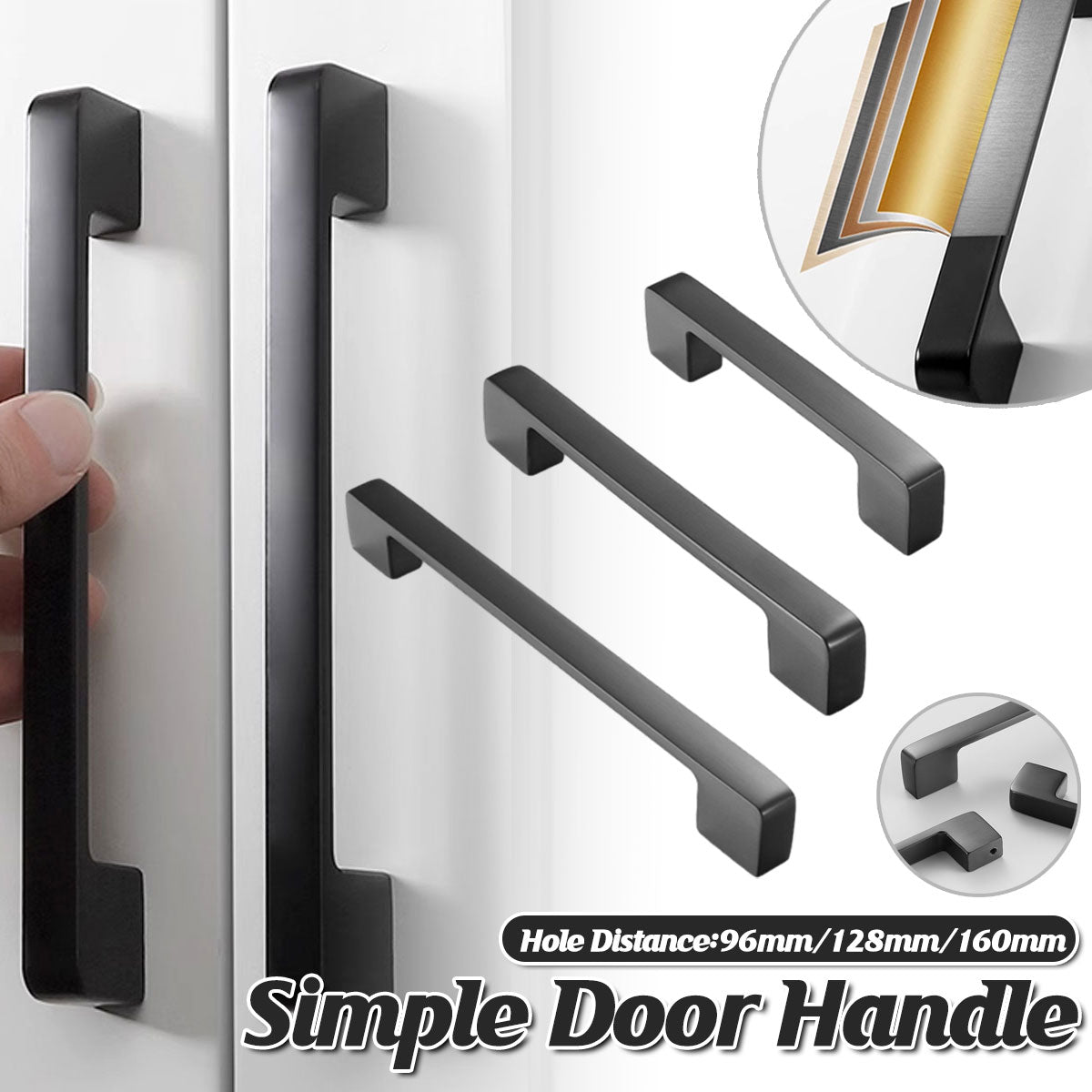 Dark Grey Wardrobe Handle with Matte Finish