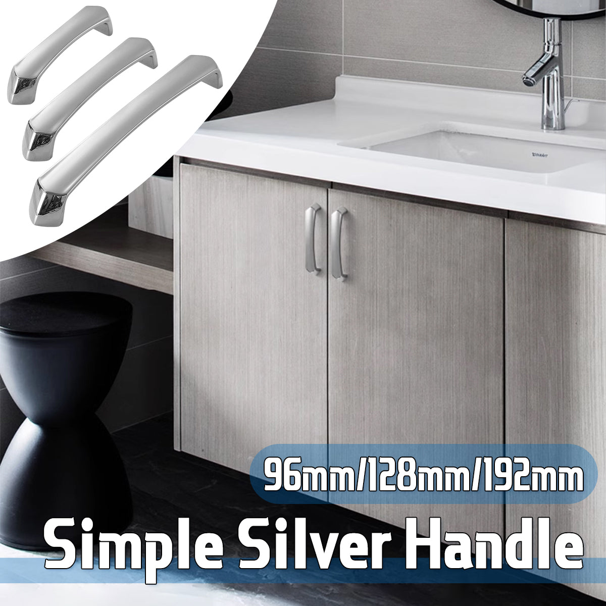 Silver Cabinet Handle with Polished Finish