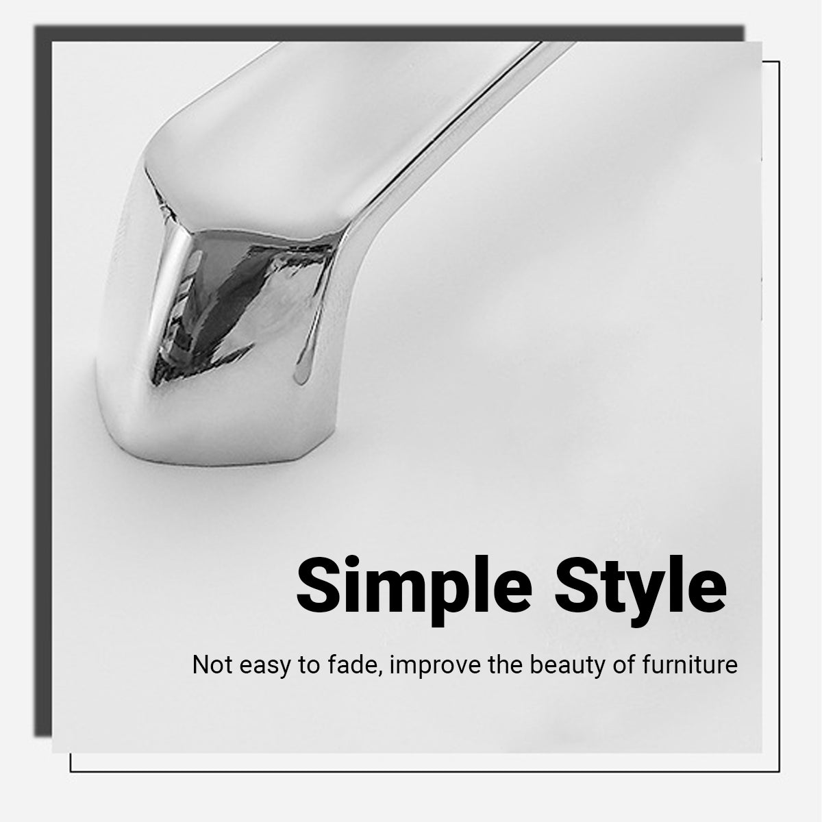 Silver Cabinet Handle with Polished Finish