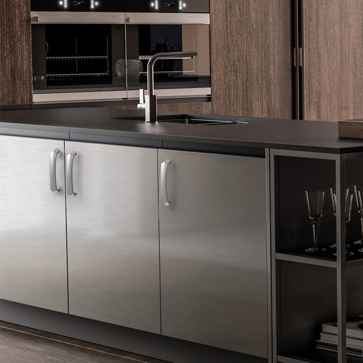 Silver Cabinet Handle with Polished Finish