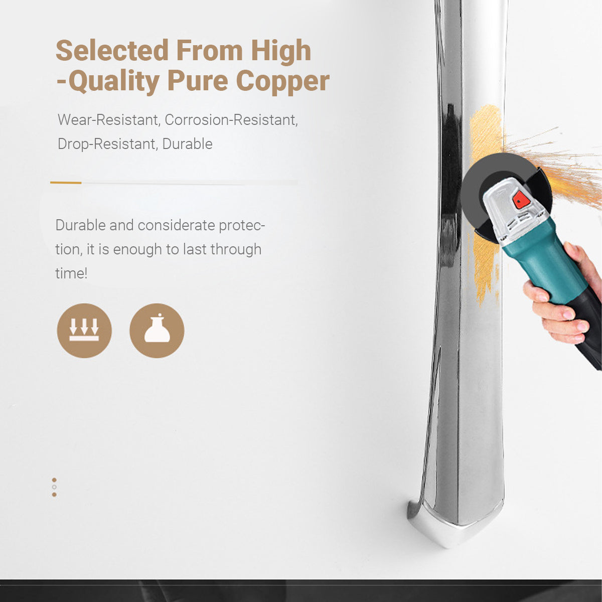 Silver Cabinet Handle with Polished Finish