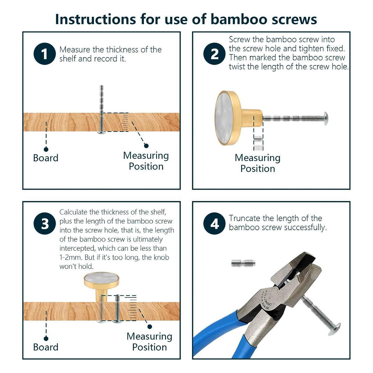 2 Shapes Brass Drawer Handle with Mother-of-Pearl Inlay