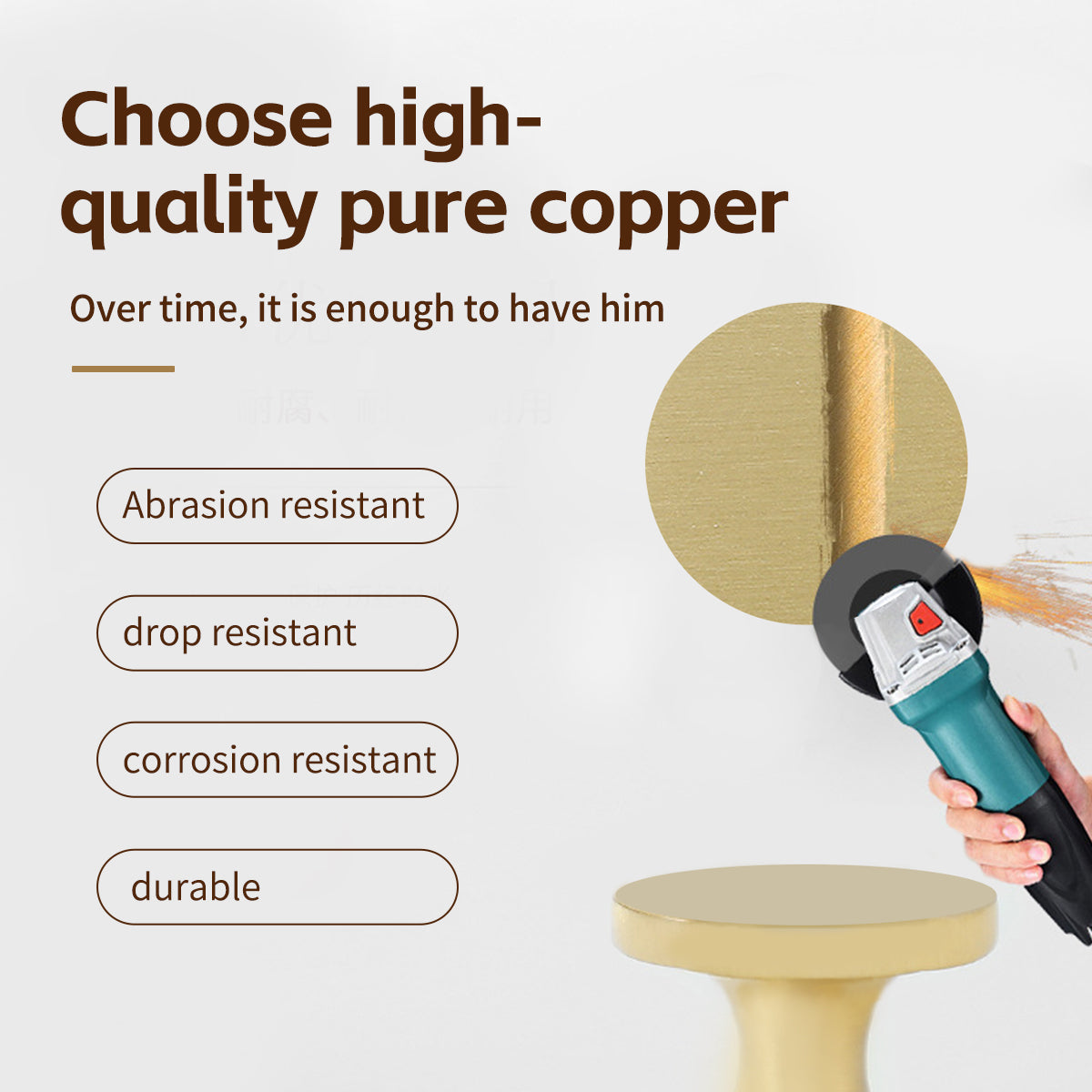 2 Shapes Brass Drawer Handle with Mother-of-Pearl Inlay