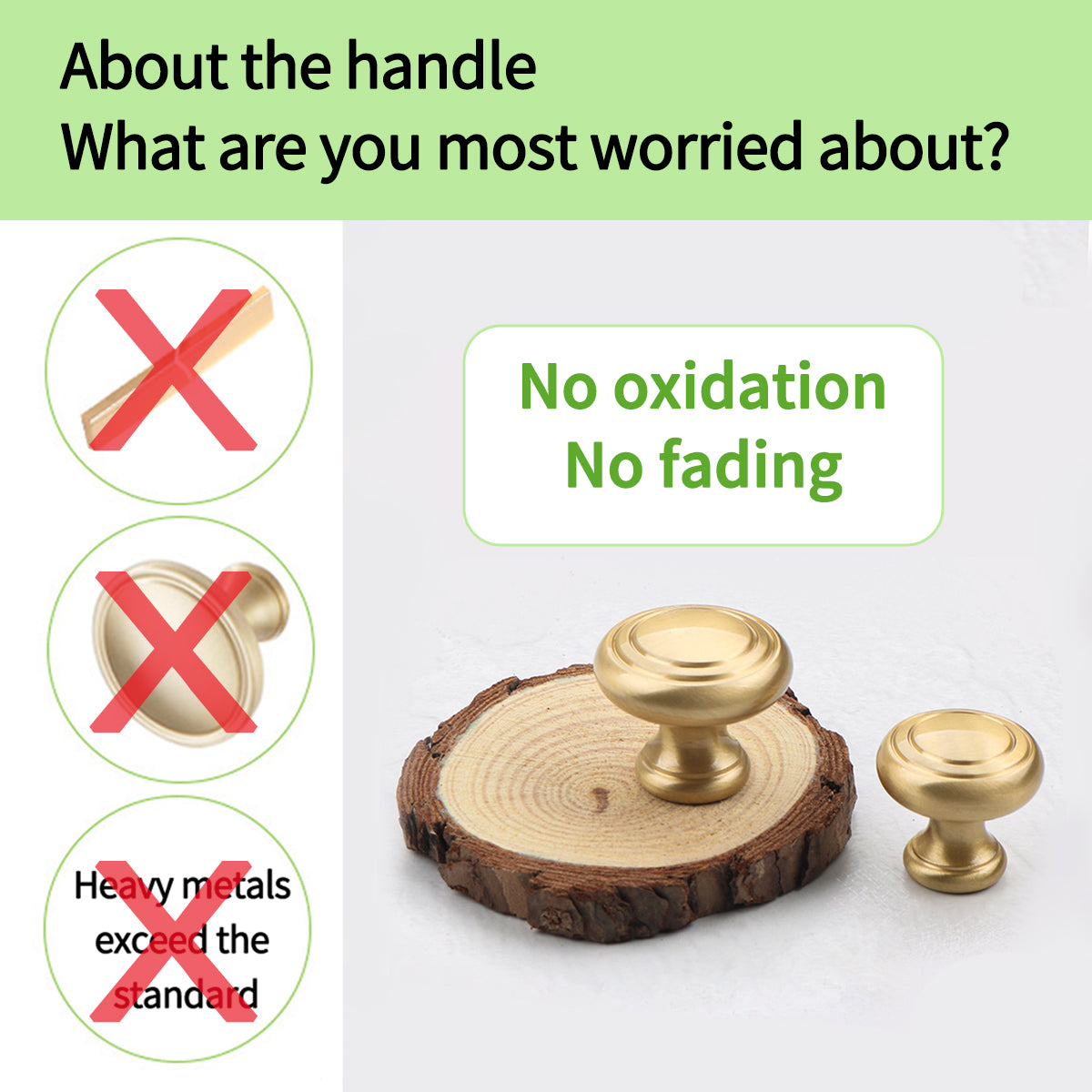 Solid Brass Cabinet Knob with Single-Hole Mount