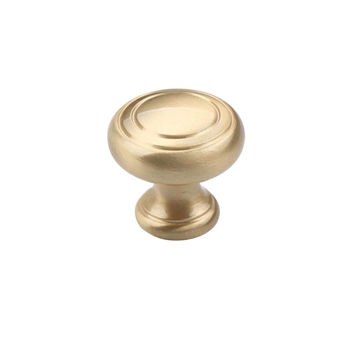 Solid Brass Cabinet Knob with Single-Hole Mount