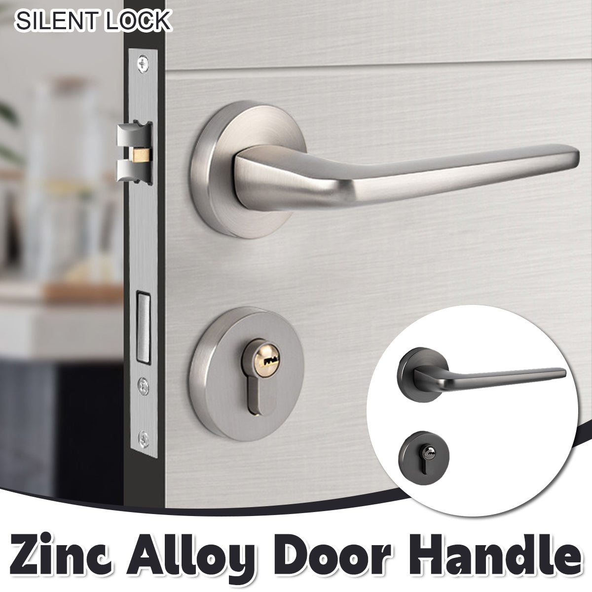 Interior Door Lock Zinc Alloy with Privacy and Copper Core