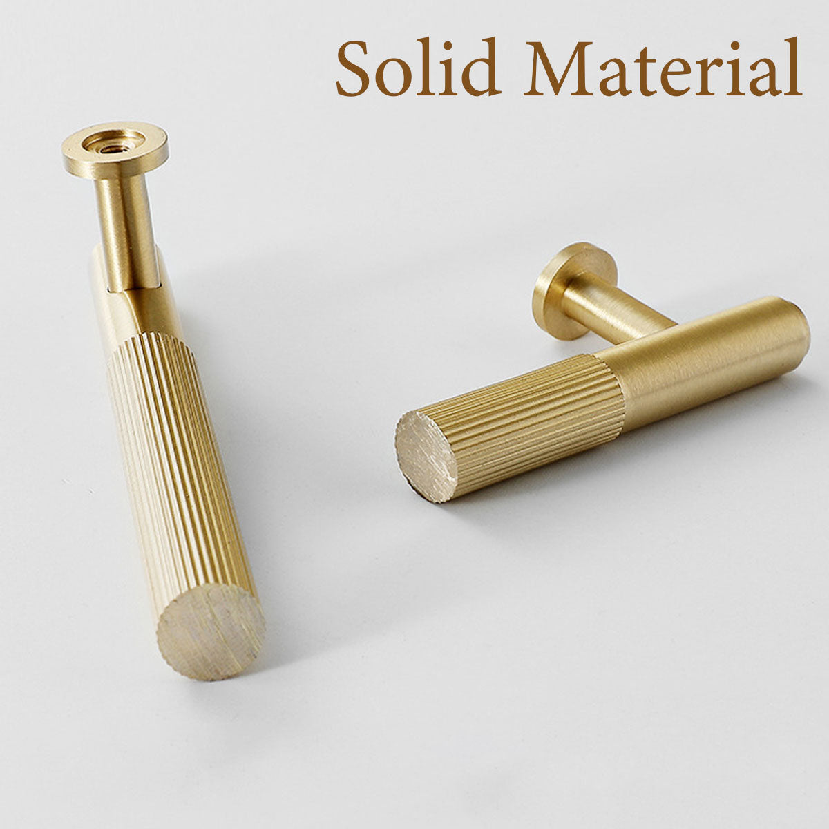 Modern Striped Metal Cabinet Handle in Gold or Black