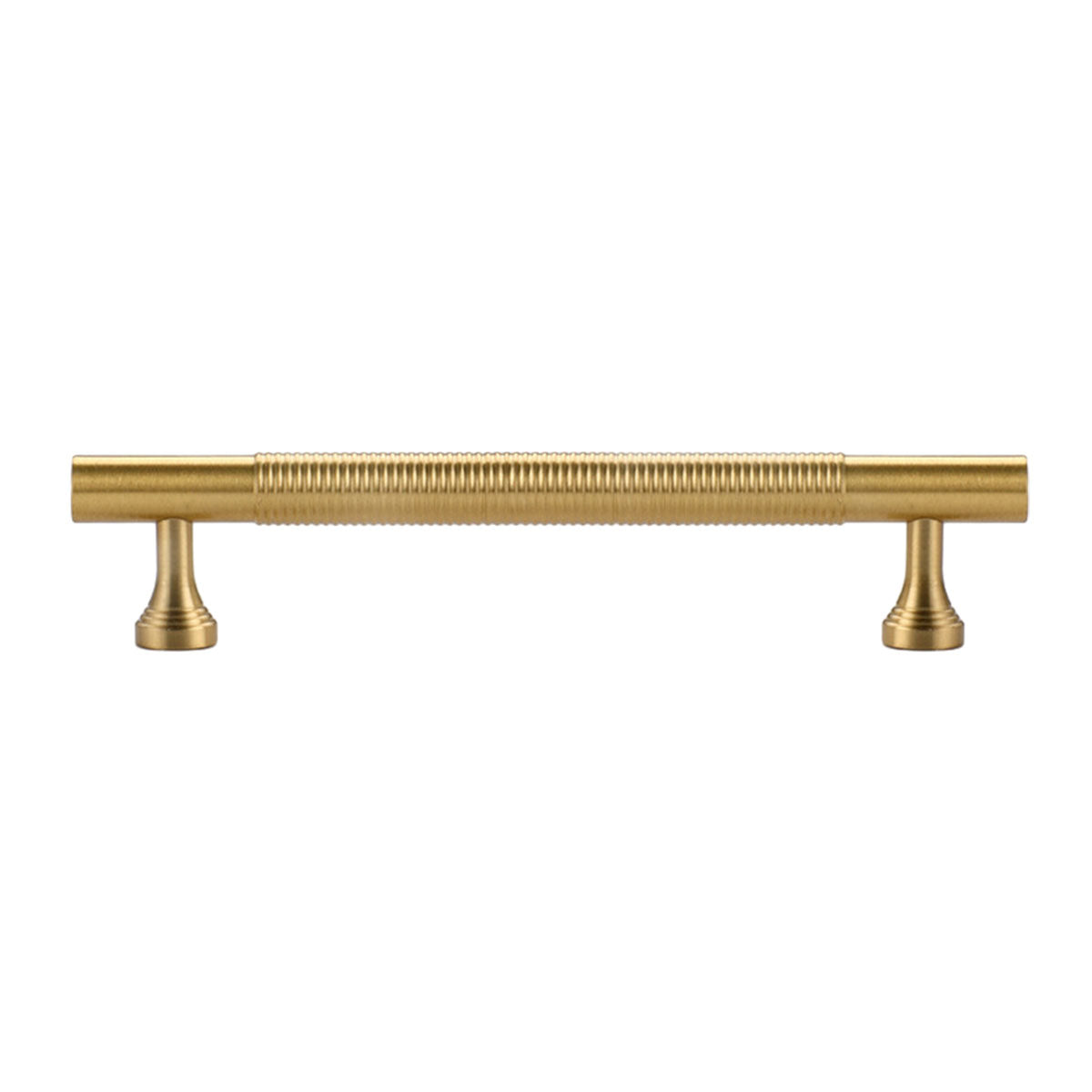 Gold Solid Brass Cabinet Handle with Textured Grip
