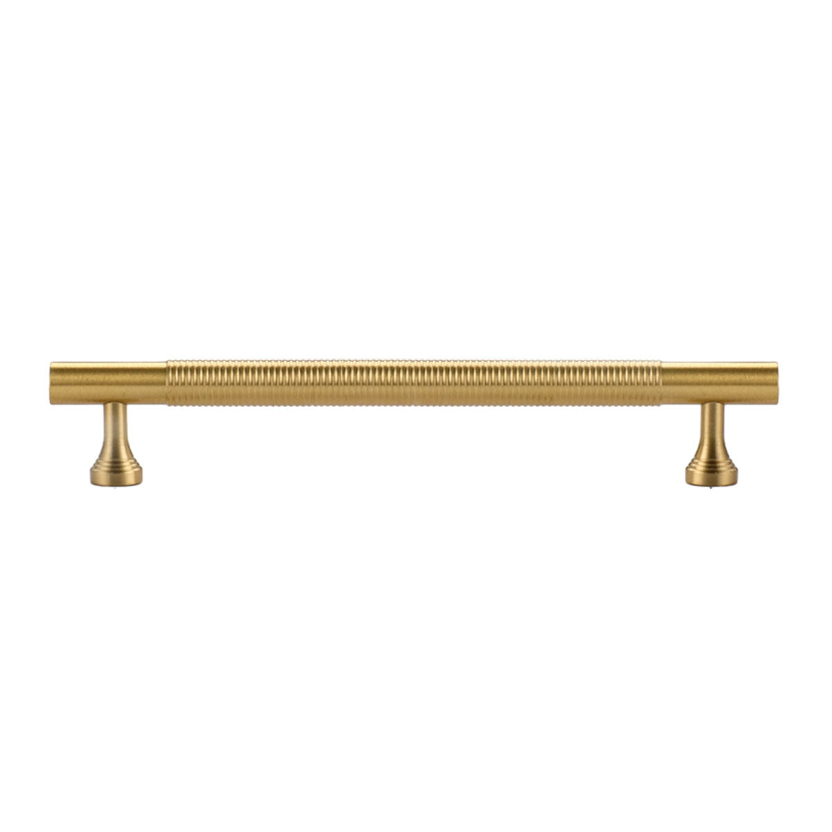 Gold Solid Brass Cabinet Handle with Textured Grip