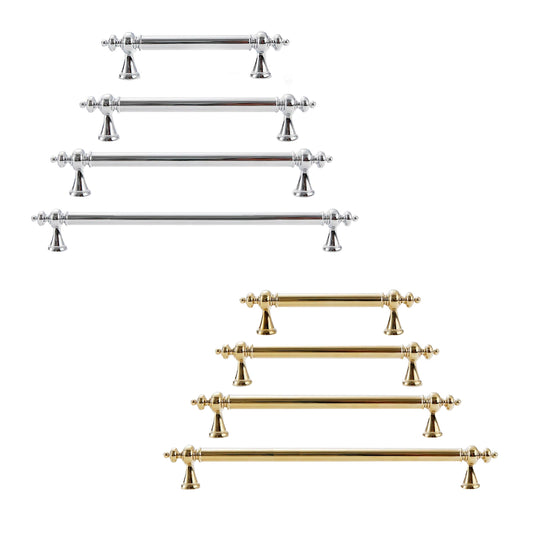 French Brass Cabinet Handle with Plated Finish