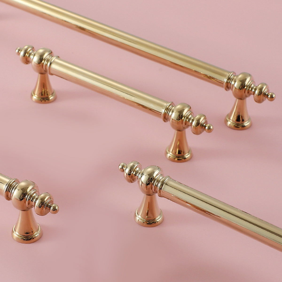 French Brass Cabinet Handle with Plated Finish