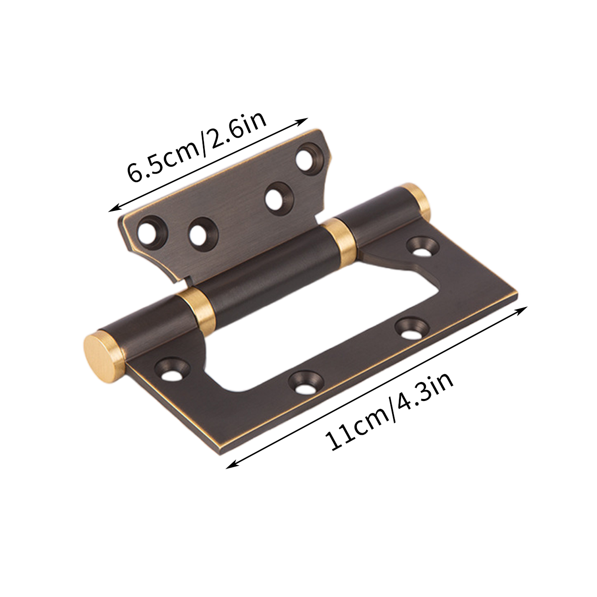 Antique Bronze Fixed Pin Door Hinges with Screws