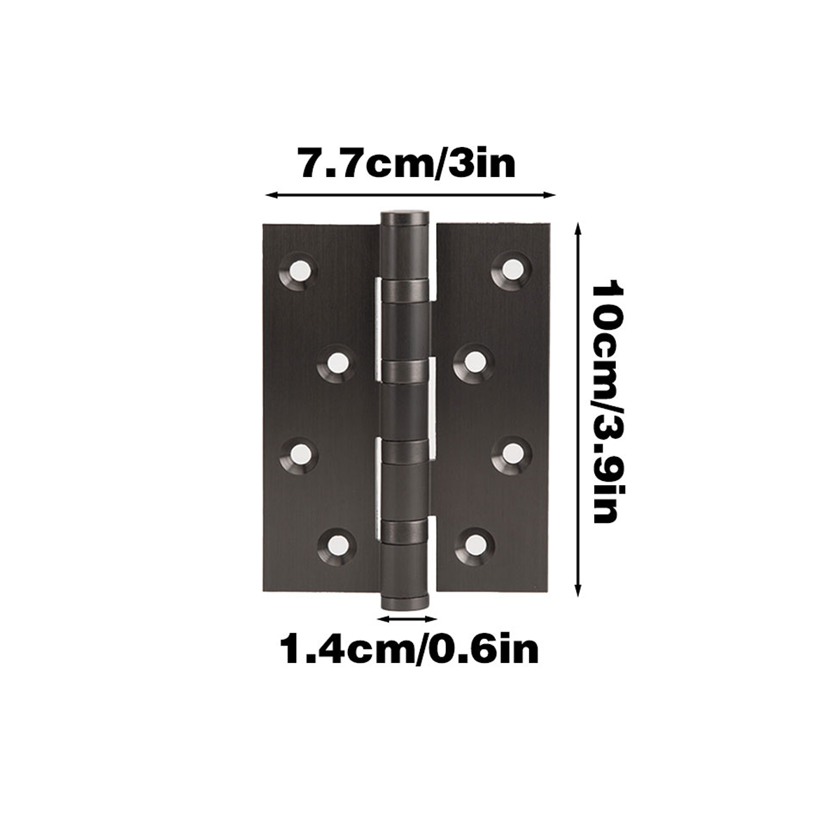 Gunmetal Grey Copper Fixed Pin Flush Door Hinge with Screws