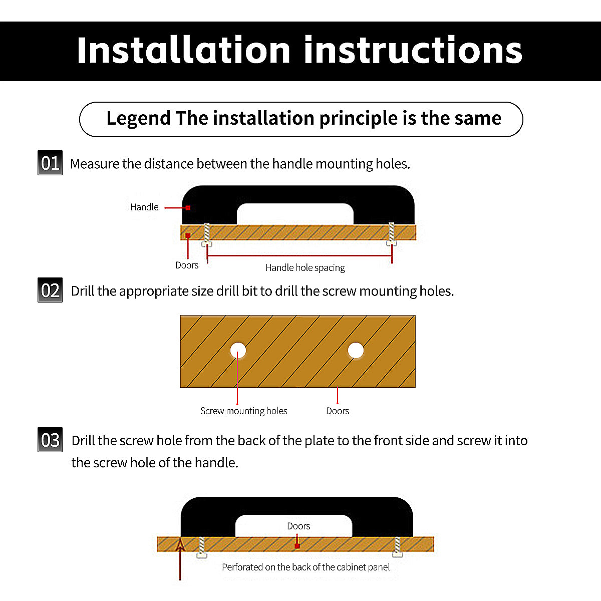 Copper Cabinet Handles with Textured Anti-Slip Grip