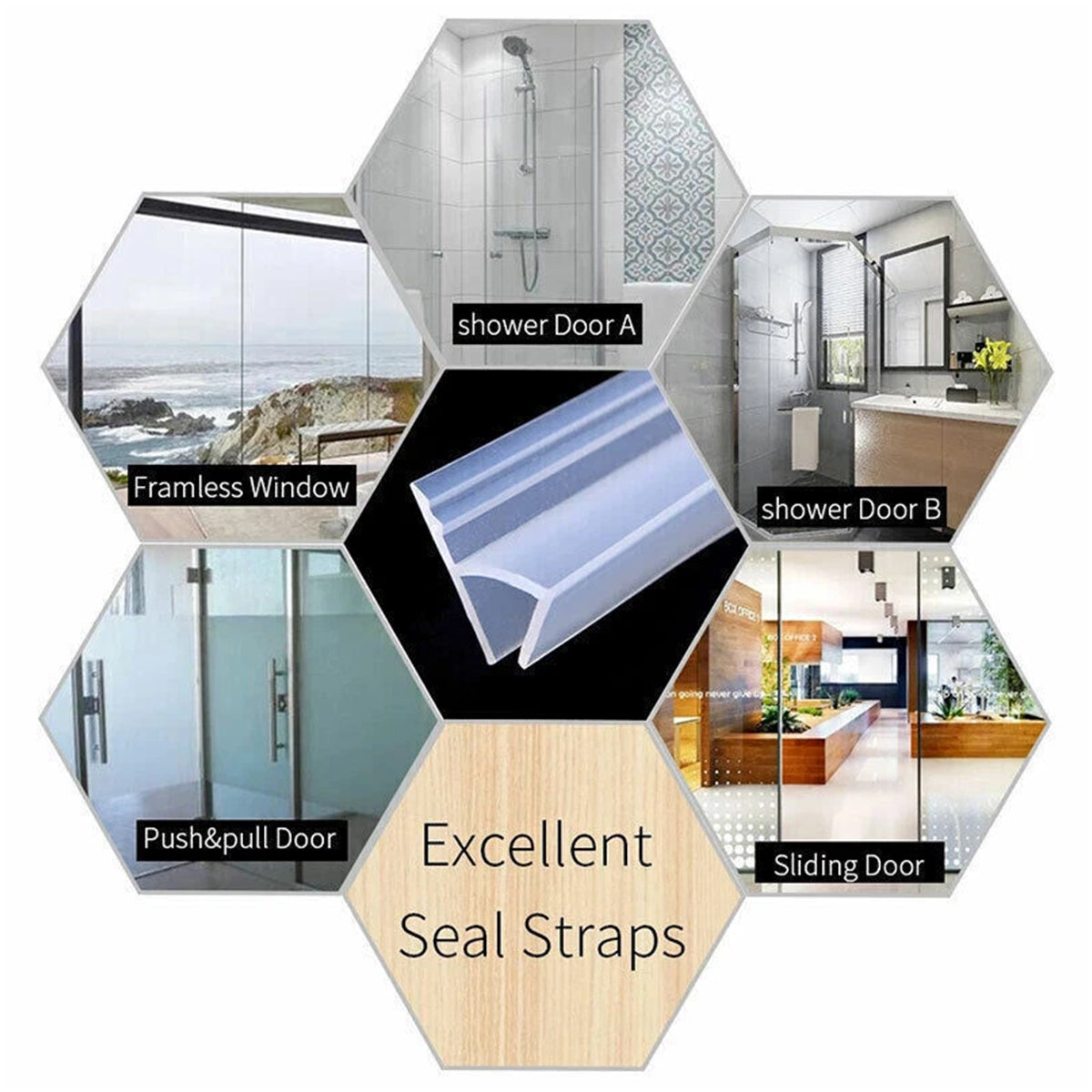 Transparent Silicone Glass Door Window Sealing Strip