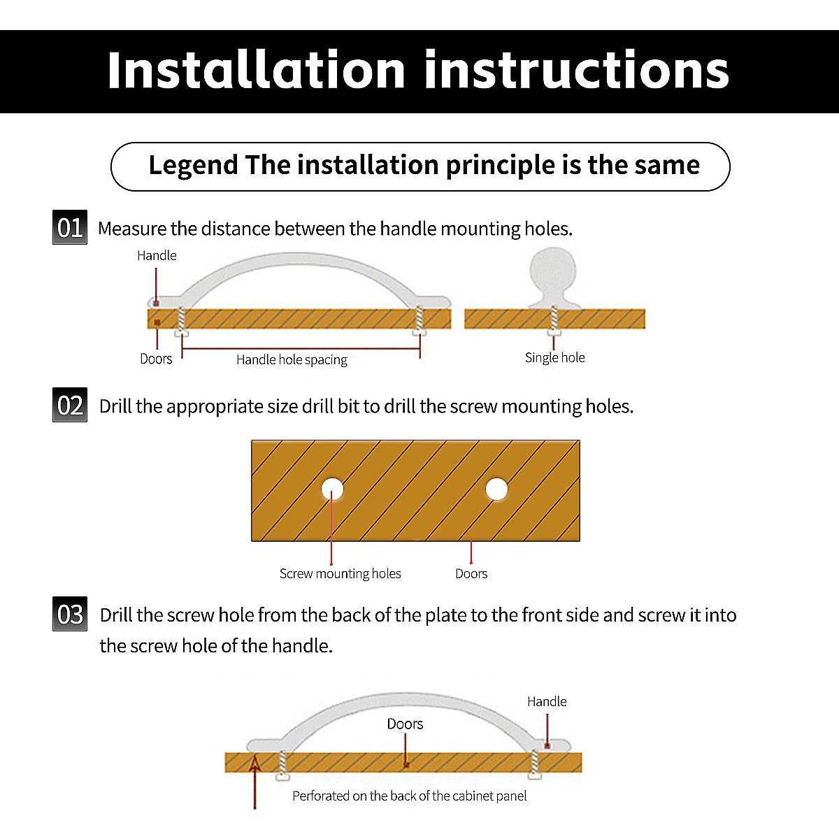 Brushed Brass Cupboard & Cabinet Door Hammered Knob 28x25mm