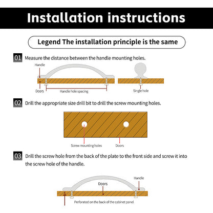 Copper Cabinet Handle with Foldable Ring Pull
