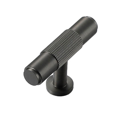 Modern Striped Metal Cabinet Handle in Gold or Black