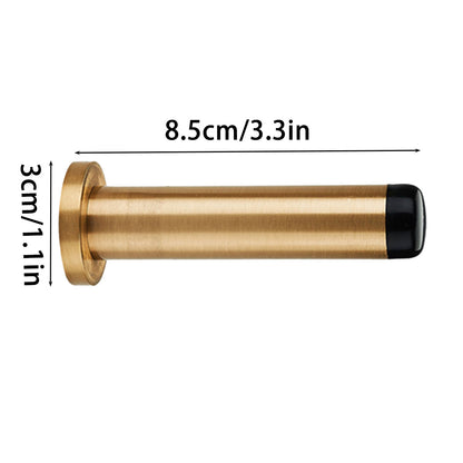 Brass Bathroom Door Stopper Wall-Mount with Rubber Tip