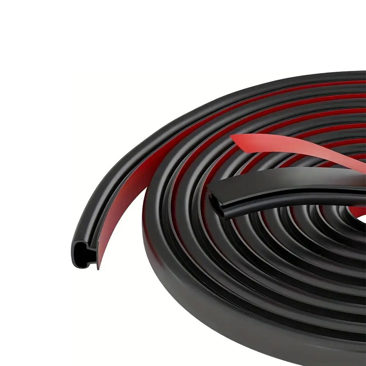 Black Self-Adhesive Silicone Door Window Seal Strip 6m