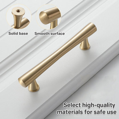 Cabinet Door Handle with Brushed Gold Tone