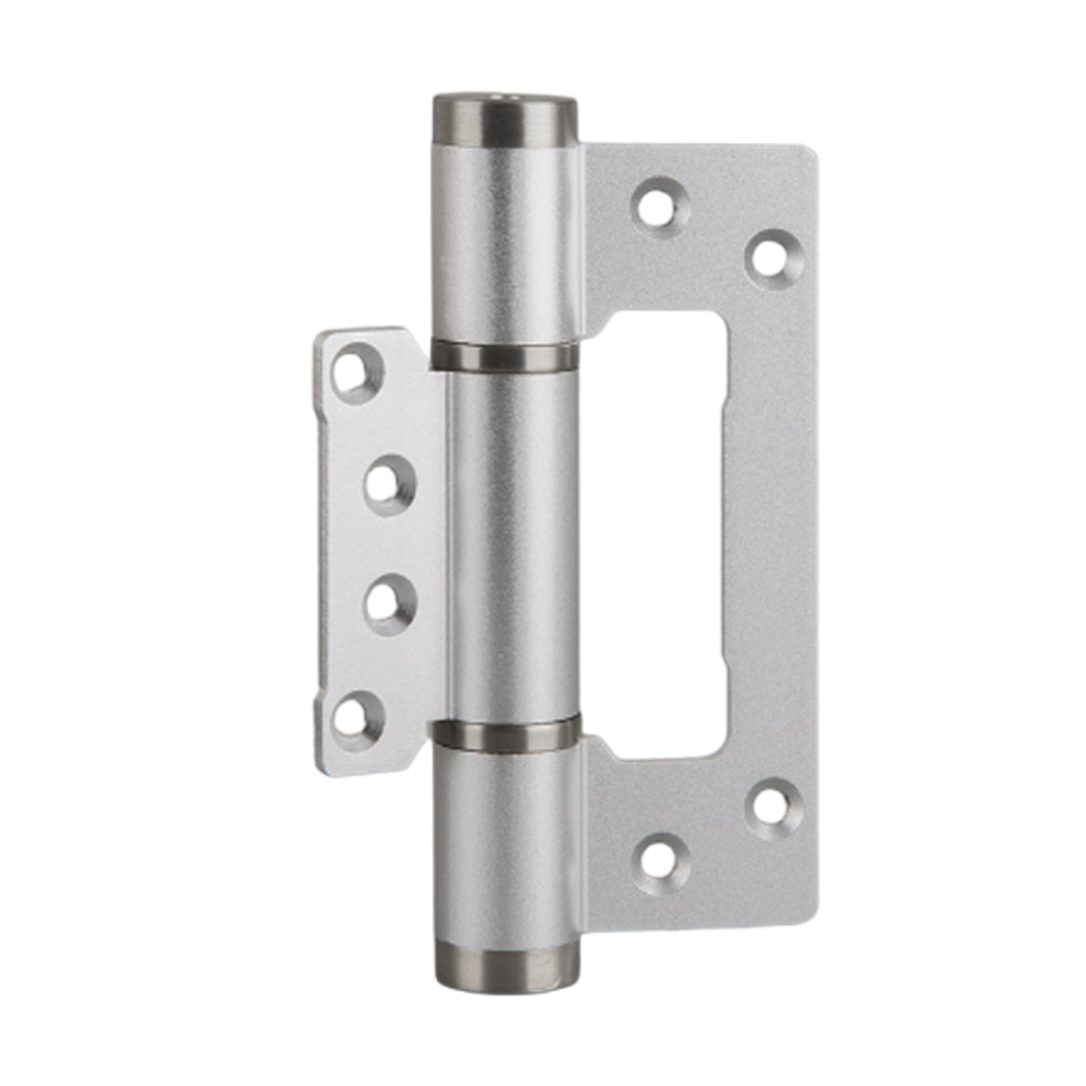 Aluminium Flush Door Hinge Auto Close 132mm - Silver