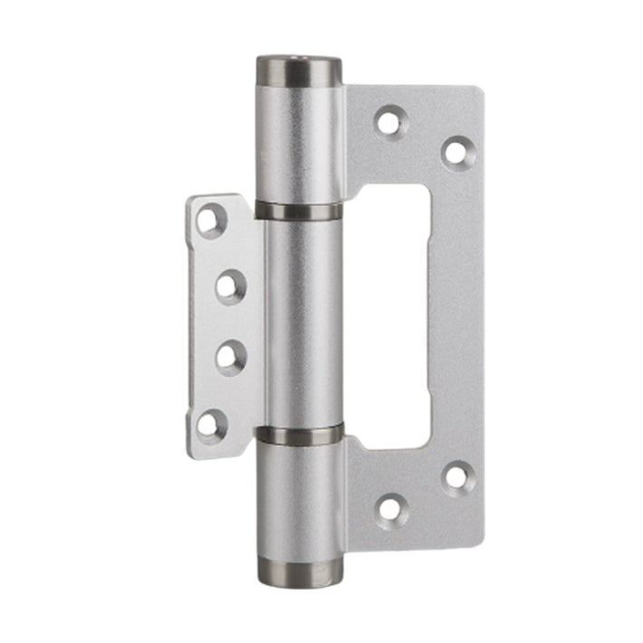 Aluminium Flush Door Hinge Auto Close 132mm - Silver