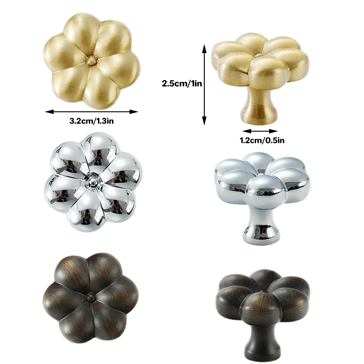 Cabinet Dummy Door Knob 32x25mm - view 12