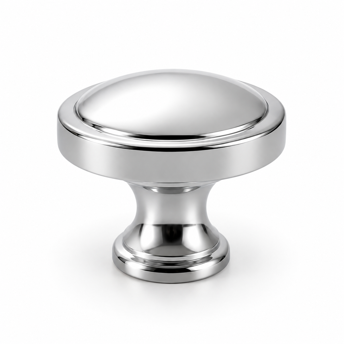 Solid Cabinet Knob Single Hole 32mm - Silver