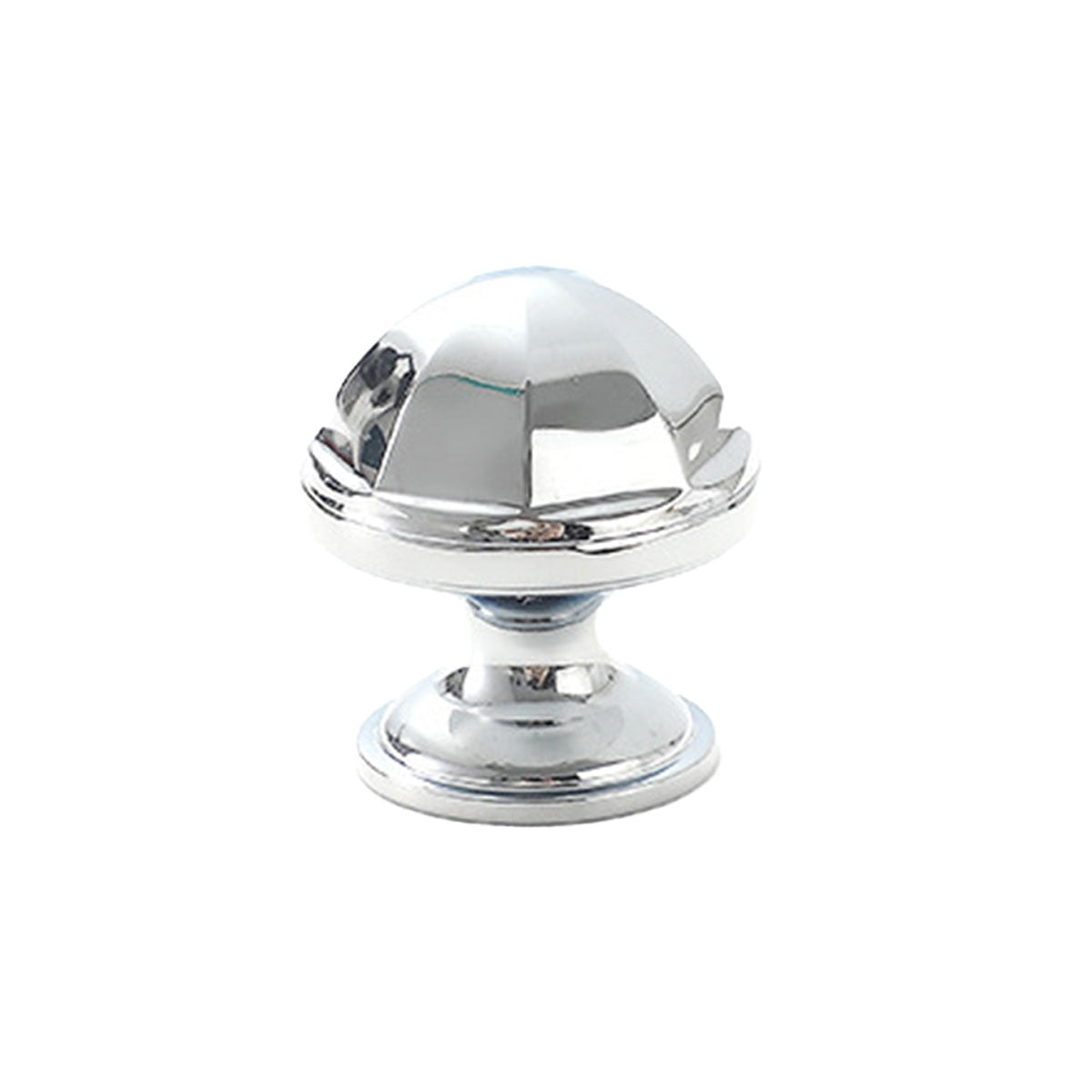2 Styles Bright Silver Copper Cabinet Knob with Single Hole