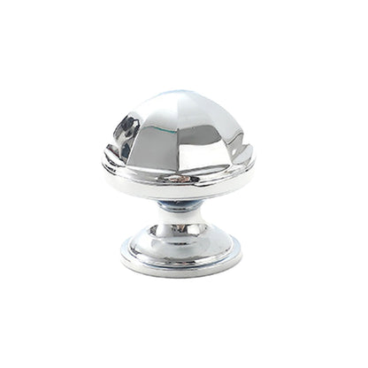 2 Styles Bright Silver Copper Cabinet Knob with Single Hole